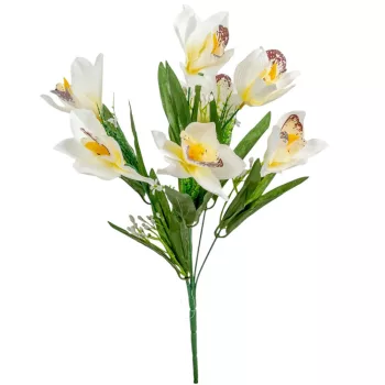 Orchidea csokor 7v krém M42cm 60db/#