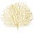 Glitteres legyező ág arany M44cm