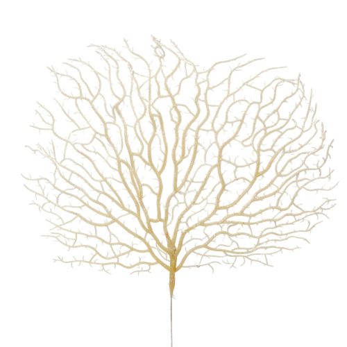 Glitteres legyező ág fehér M44cm