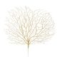 Glitteres legyező ág fehér M44cm