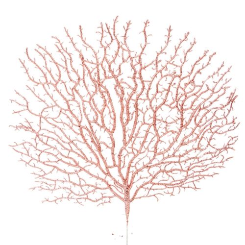 Glitteres legyező ág pink M44cm