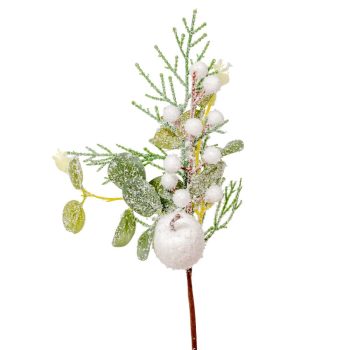 Almás, bogyós pick fehér M28cm