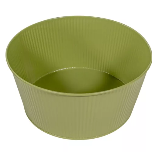 Astana fém ültetőtál olivazöld D22cm M10cm