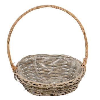 Fonott csemege kosár szürke M48x42x28cm