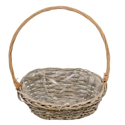 Fonott csemege kosár szürke M48x42x28cm