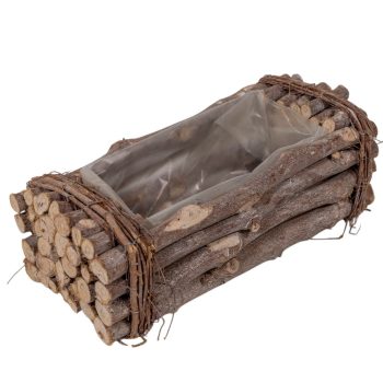 Faágas virágláda bélelt M10x30x12cm