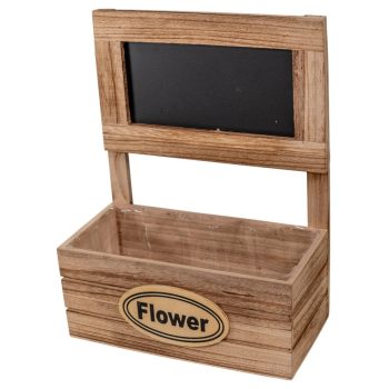 Fali írható táblás virágtartó M30x23x12cm