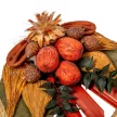 Szalma koszorú trópusi szárazvirág díszítéssel 20cm