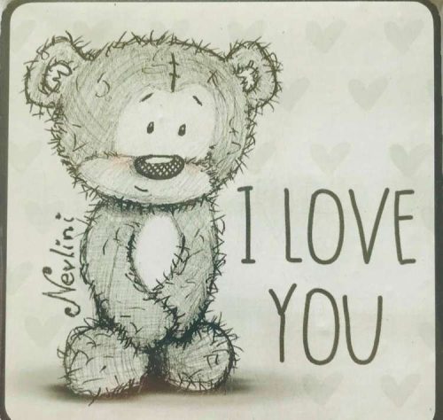 Műanyag tábla - Macis I love you