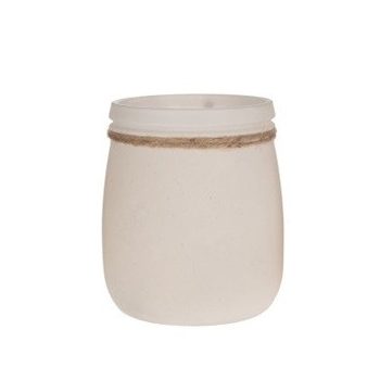 Üveg mécsestartó - fehér