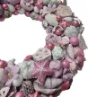 Rózsaszín csillagkoszorú – természetes, romantikus téli dekor (30 cm)