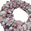 Rózsaszín csillagkoszorú – természetes, romantikus téli dekor (30 cm)