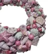 Rózsaszín csillagkoszorú – természetes, romantikus téli dekor (30 cm)