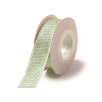 Aranyszállal szőtt szalag - zöld méterre