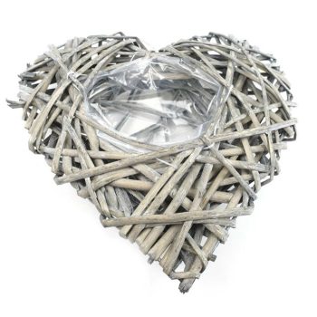 Szív kosár nagy - Szürke