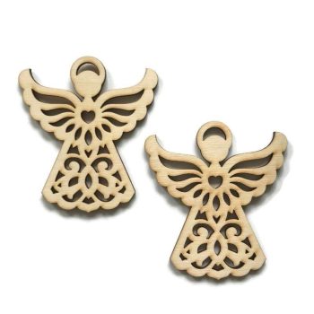 Csipkés fa angyalkák - 2db