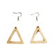 Natúr fa makramé fülbevaló alap - Háromszög