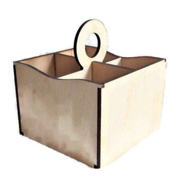 Négyrekeszes fa tartó