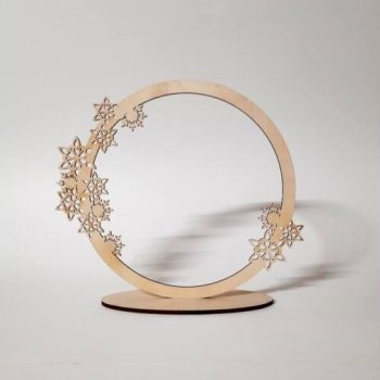 Álló karika hópelyhekkel - 30cm