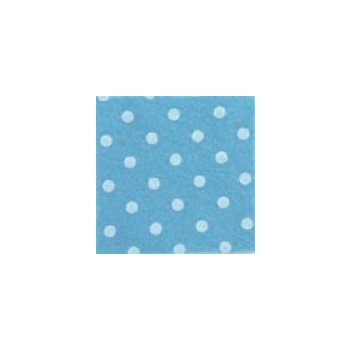 Pöttyös puha filc anyag kék - fehér 40x30cm