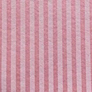 Csíkos puha filc anyag pasztellrózsa - krém 40x30cm