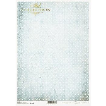 Rizspapír A4 - Vintage háttér - pöttyös kékes