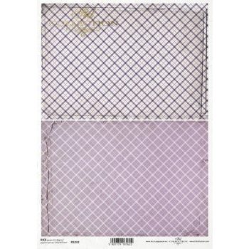 Rizspapír A4 - Levendula rácsos