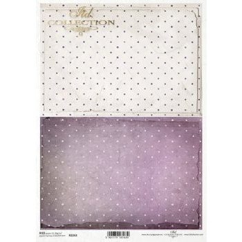 Rizspapír A4 - Levendula pöttyös