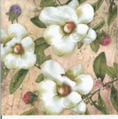 Dekorszalvéta - Trois Magnolias Blanc