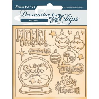 Stamperia chipboard - Karácsonyi képek