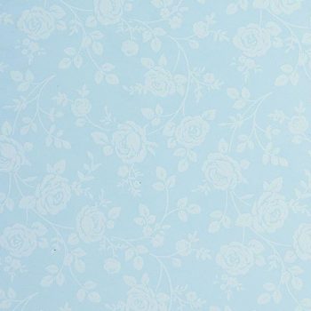 Dekorgumi rózsás - kék-fehér - 60x40cm