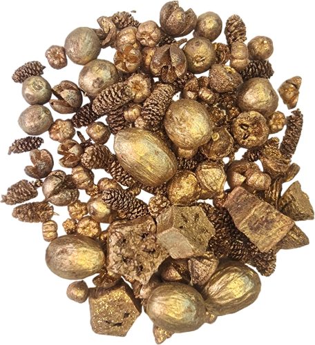 Arany színű dekoratív termés csomag