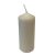 Bársony henger díszgyertya - ekrü - 1db