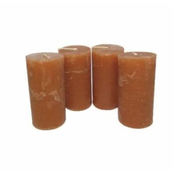 Rusztikus adventi gyertya - okker